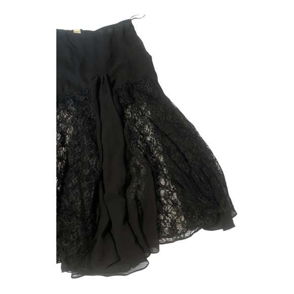 Odille Black Lace Pleated Dark Romantic Whimsigoth Skirt Size 8 RD1 - Picture 3 of 6